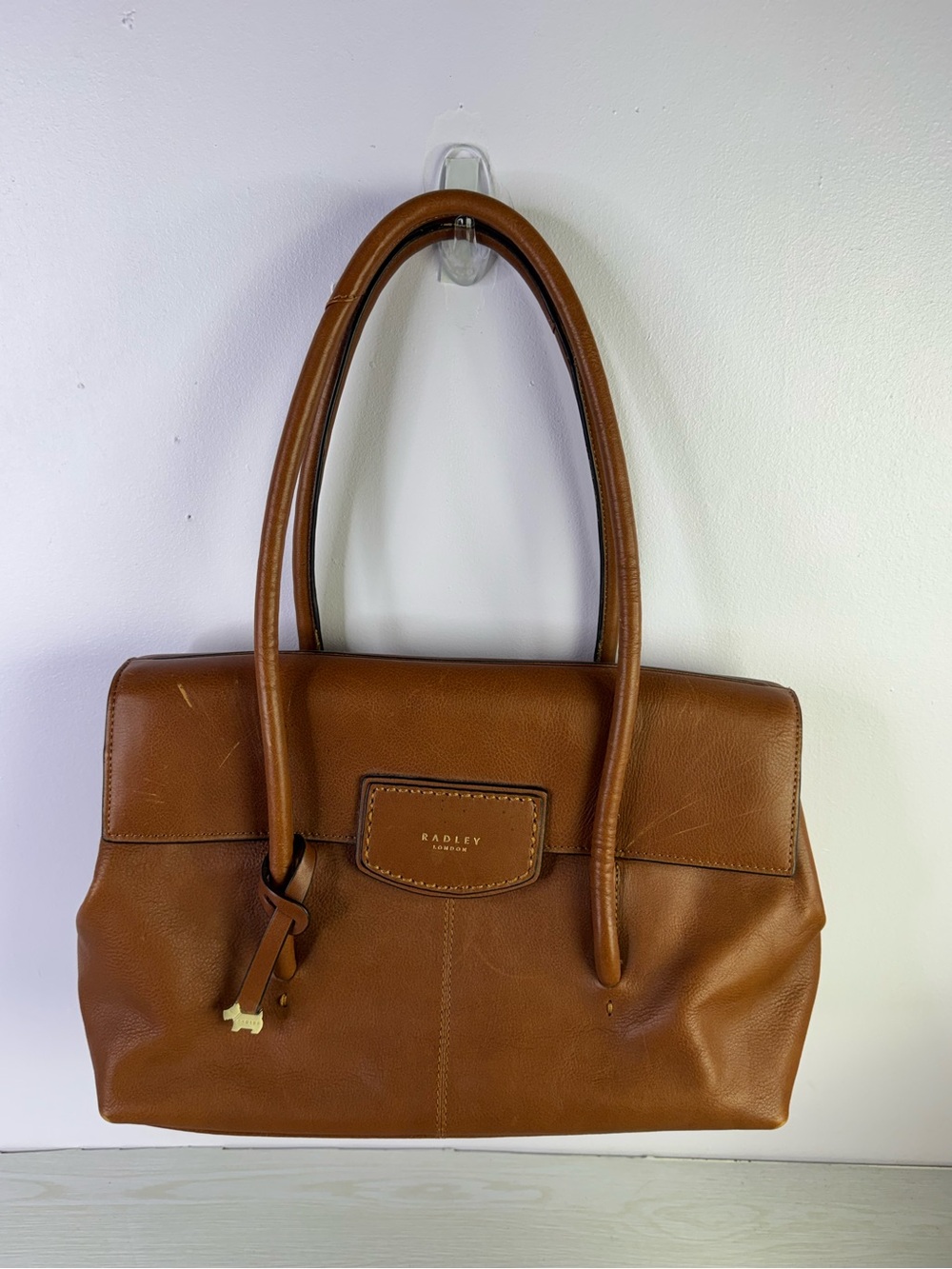 Radley London Chestnut Pebbled Leather Top Handle Shoulder Bag